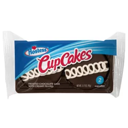 HOSTESS Chocolate Cupcakes Single Serve, 2 Count, 3.17 oz