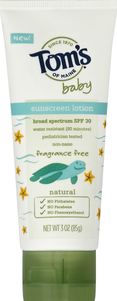 slide 1 of 1, Tom's of Maine Baby Sunscreen Fragrance Free, 3 oz