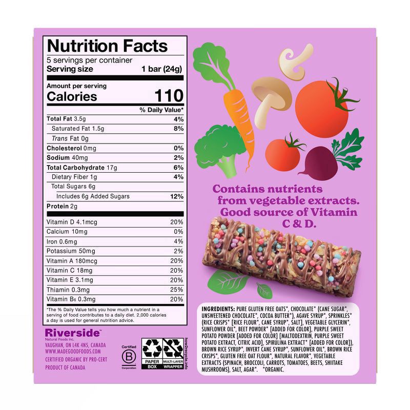 slide 2 of 3, MadeGood Chocolate Dipped Granola Bar Birthday Cake - 5ct / 4.2oz, 5 ct; 4.2 oz