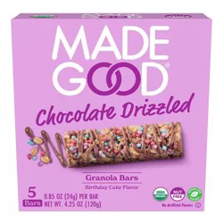 MadeGood Chocolate Dipped Granola Bar Birthday Cake - 5 ct / 4.2 oz