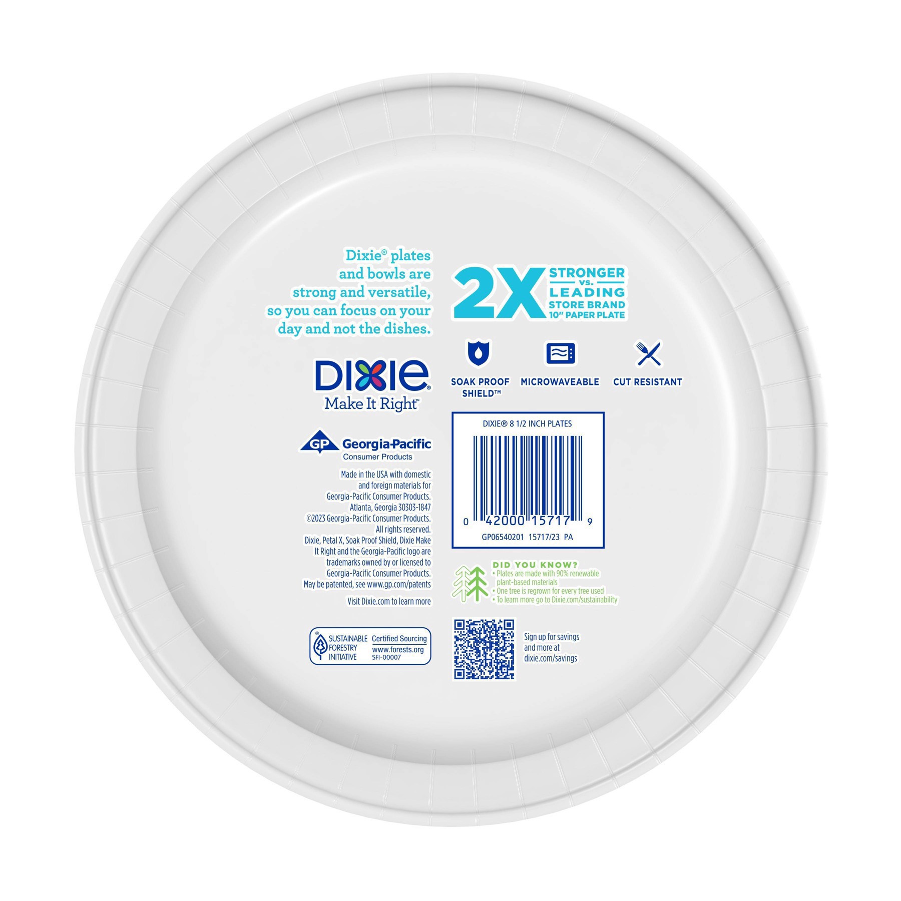 slide 54 of 82, Dixie Paper Plates, 8 1/2 inch, Dinner Size Printed Disposable Plate, 154 Count, 154 ct