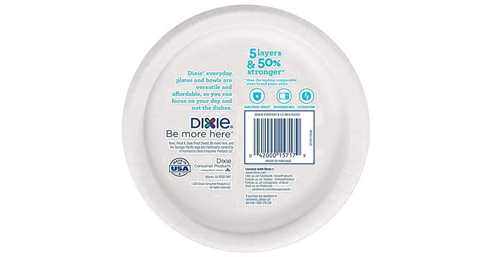 slide 67 of 82, Dixie Paper Plates, 8 1/2 inch, Dinner Size Printed Disposable Plate, 154 Count, 154 ct