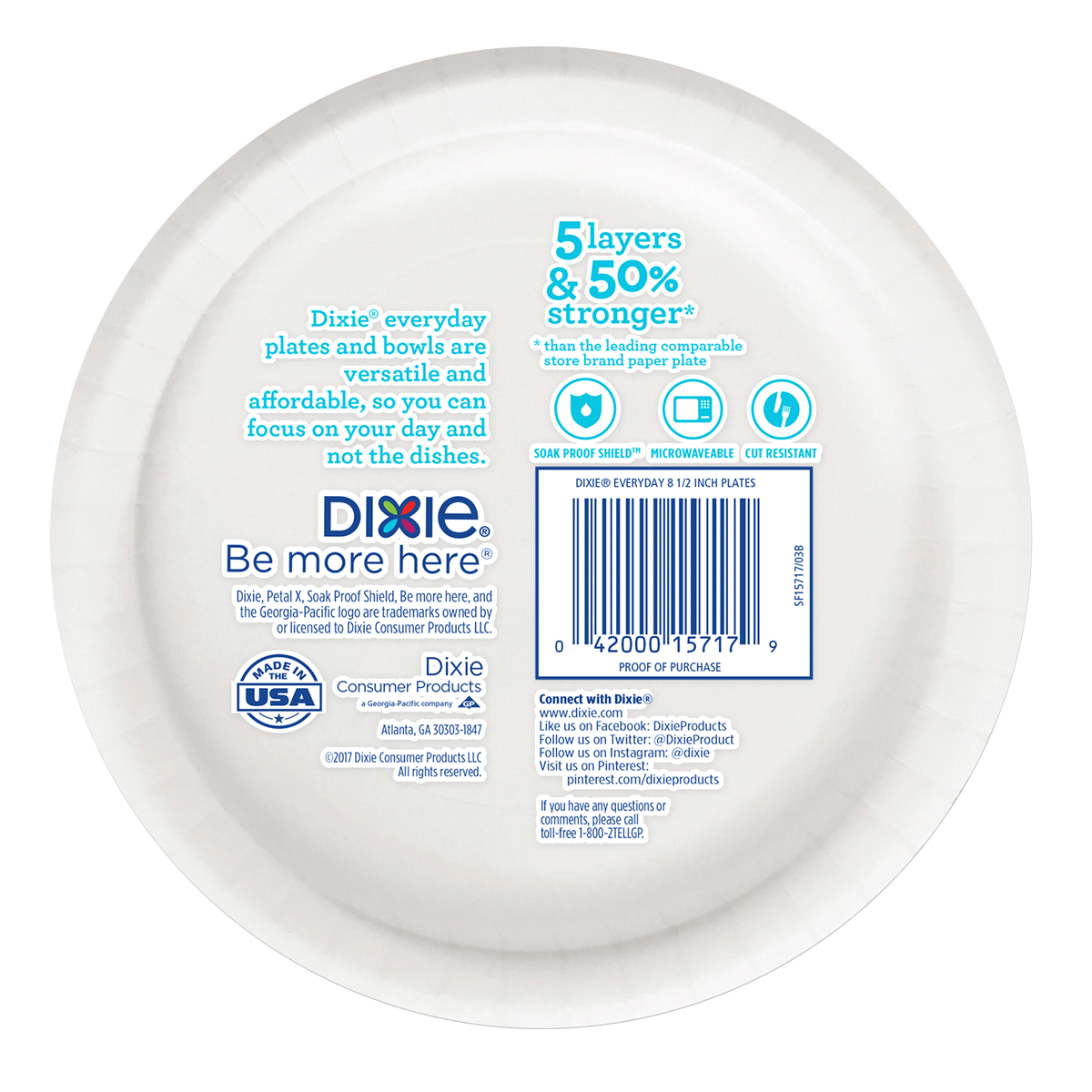 slide 44 of 82, Dixie Paper Plates, 8 1/2 inch, Dinner Size Printed Disposable Plate, 154 Count, 154 ct