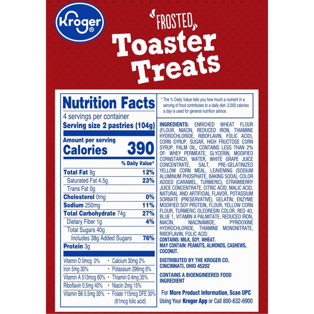 slide 2 of 5, Kroger Frosted Strawberry Toaster Treats, 8 ct; 1.8 oz