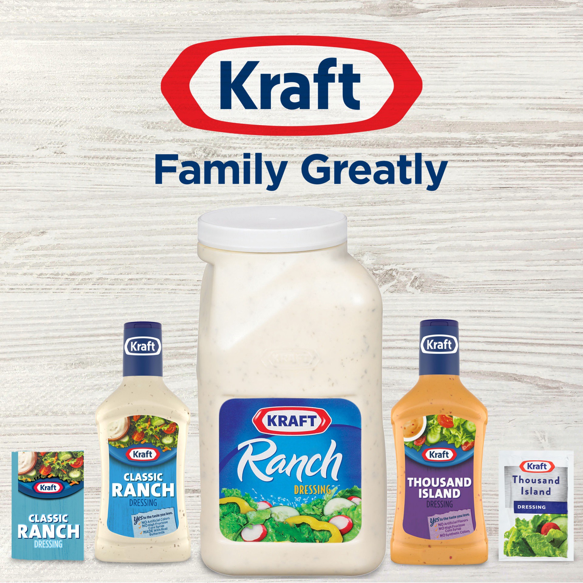 slide 7 of 7, Kraft Ranch Salad Dressing, 1 gal Jug, 1 gal