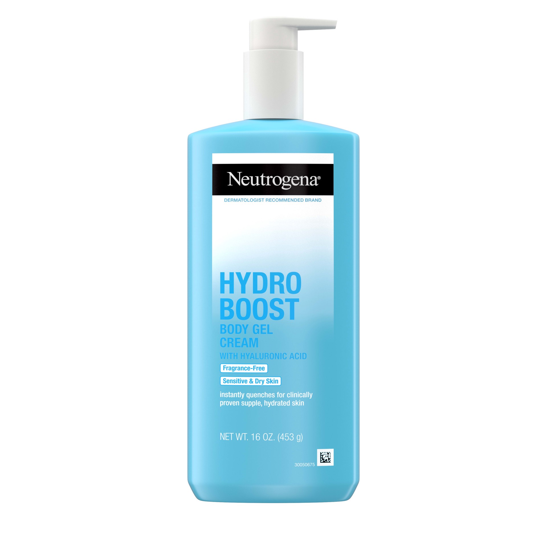 slide 1 of 9, Neutrogena Hydro Boost Body Moisturizing Gel Cream with Hyaluronic Acid, Non-Greasy & Fast Absorbing, Lightweight Hydrating Body Lotion for Normal to Dry Skin, Fragrance-Free, 16 oz, 16 oz