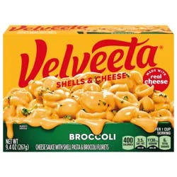 Velveeta Broccoli Rotini Pasta & Cheese with Cheese Sauce & Broccoli Florets Meal, 9.4 oz Box