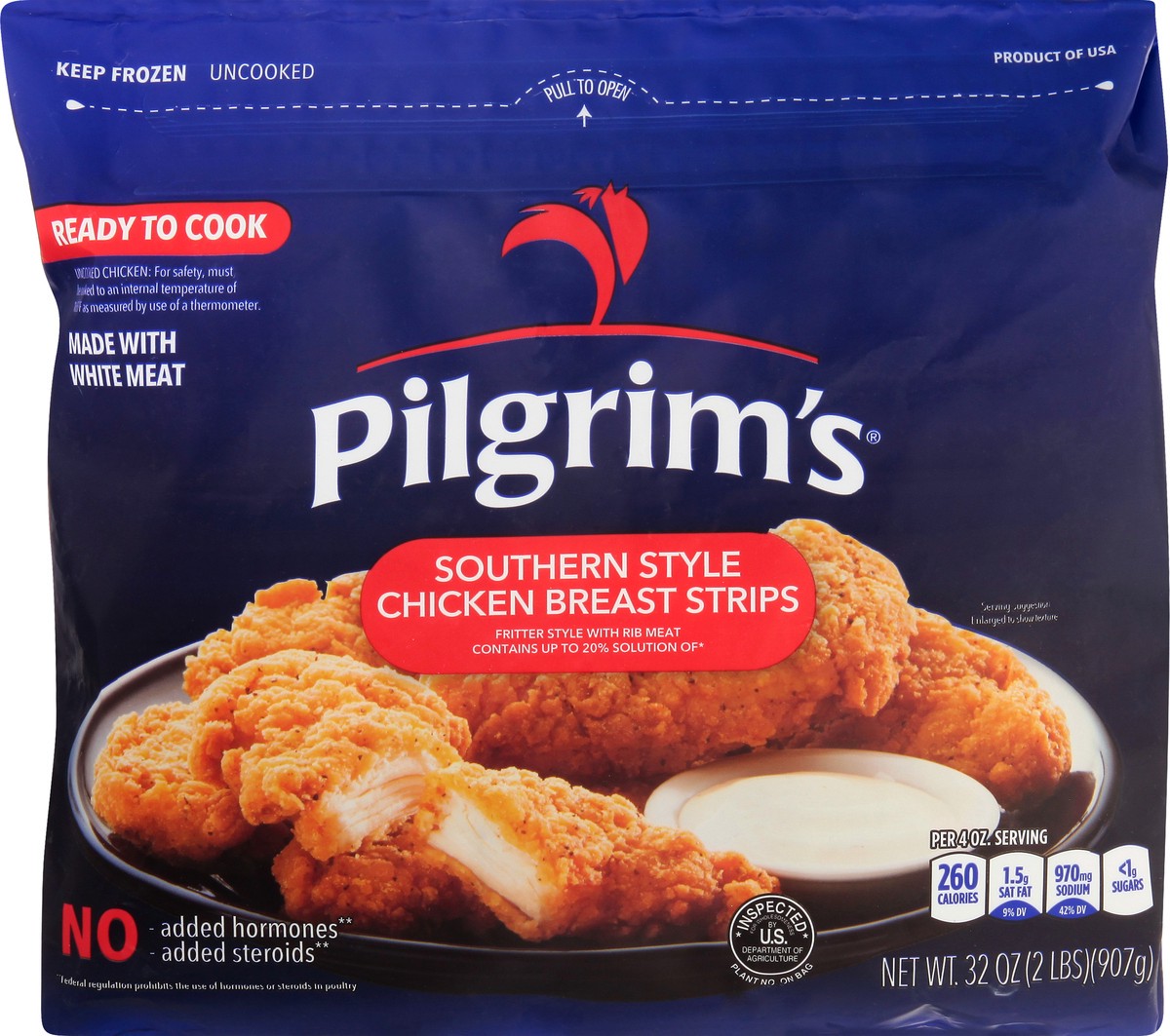 slide 4 of 12, Pilgrim's Chicken Breast Strips 32 oz, 32 oz