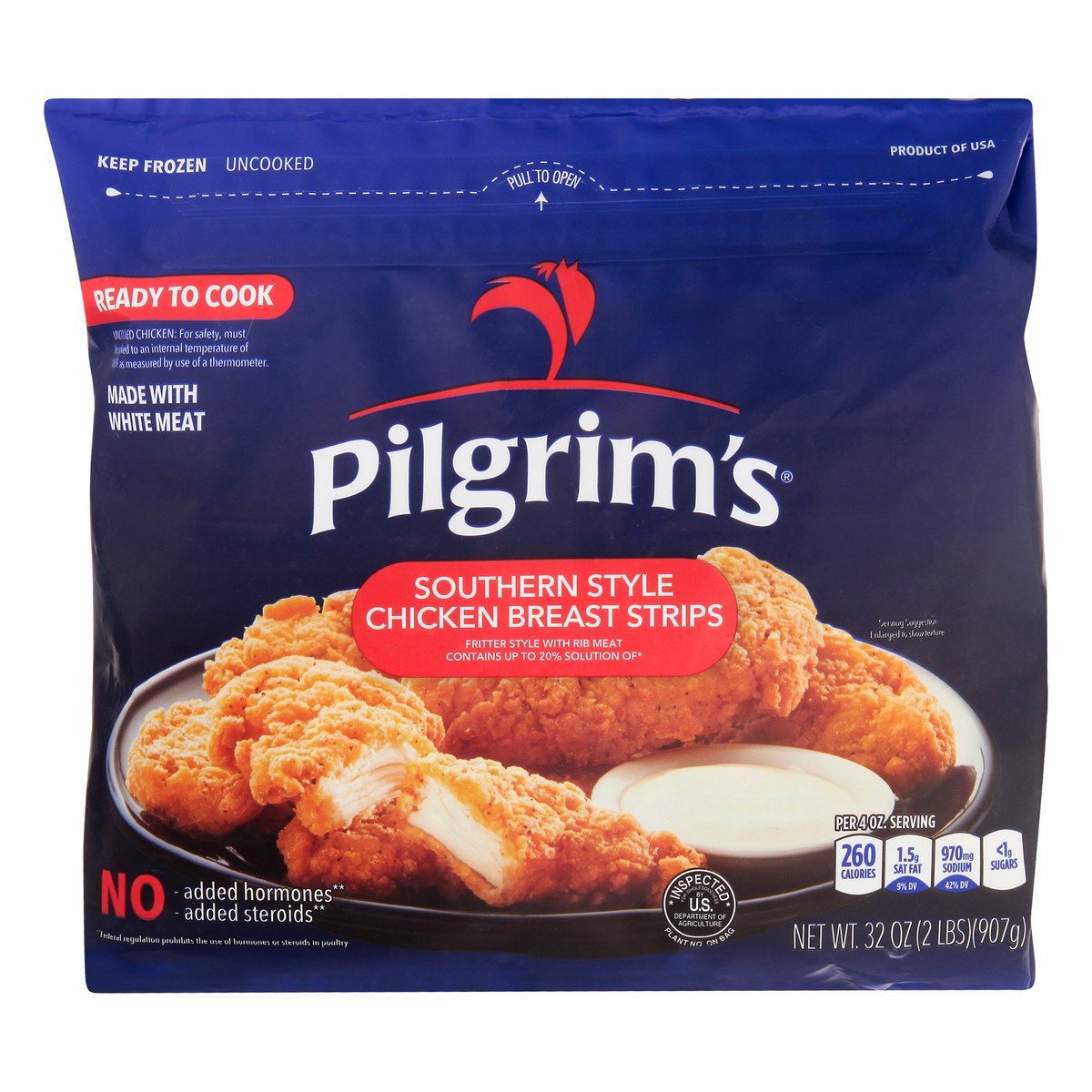 slide 1 of 12, Pilgrim's Chicken Breast Strips 32 oz, 32 oz