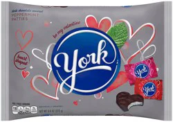 York Peppermint Patties, Heart Shaped, Dark Chocolate Covered