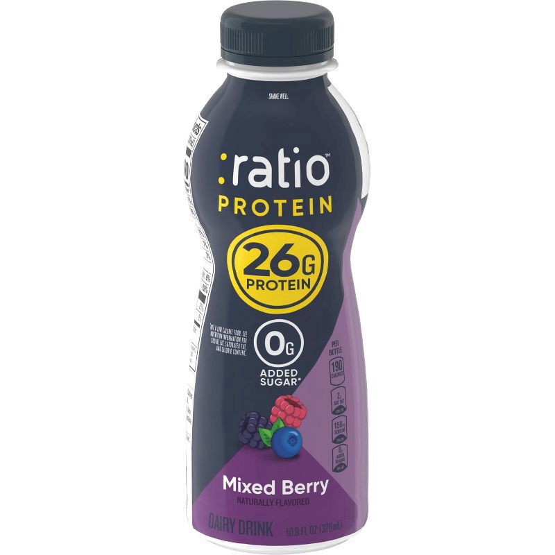 slide 4 of 12, :ratio Protein Yogurt Beverage Mixed Berry - 10.8oz, 10.8 oz
