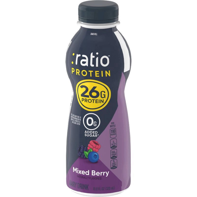 slide 2 of 12, :ratio Protein Yogurt Beverage Mixed Berry - 10.8oz, 10.8 oz