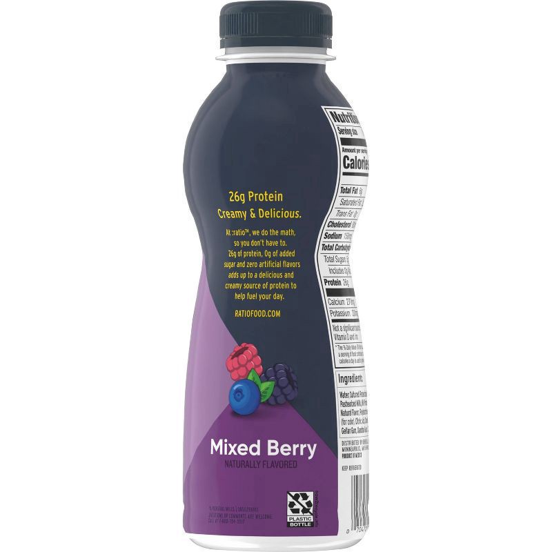 slide 10 of 12, :ratio Protein Yogurt Beverage Mixed Berry - 10.8oz, 10.8 oz