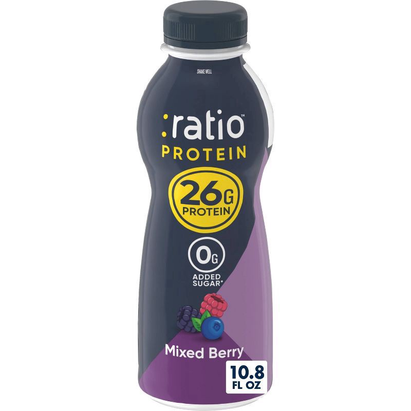 slide 1 of 12, :ratio Protein Yogurt Beverage Mixed Berry - 10.8oz, 10.8 oz
