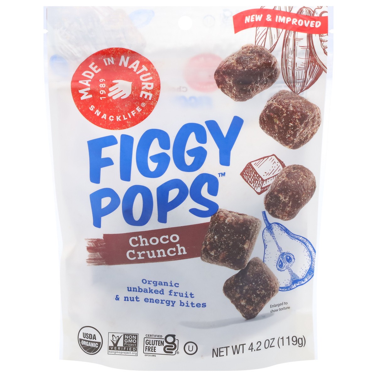 slide 1 of 11, Made in Nature Figgy Pops Choco Crunch Energy Bites 4.2 oz, 4.2 oz