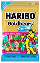 Haribo, Tropical Gold Bears, 8 Oz