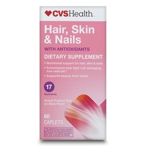 slide 1 of 1, CVS Health Hair, Skin & Nails Tablets With Antioxidants, 60 ct