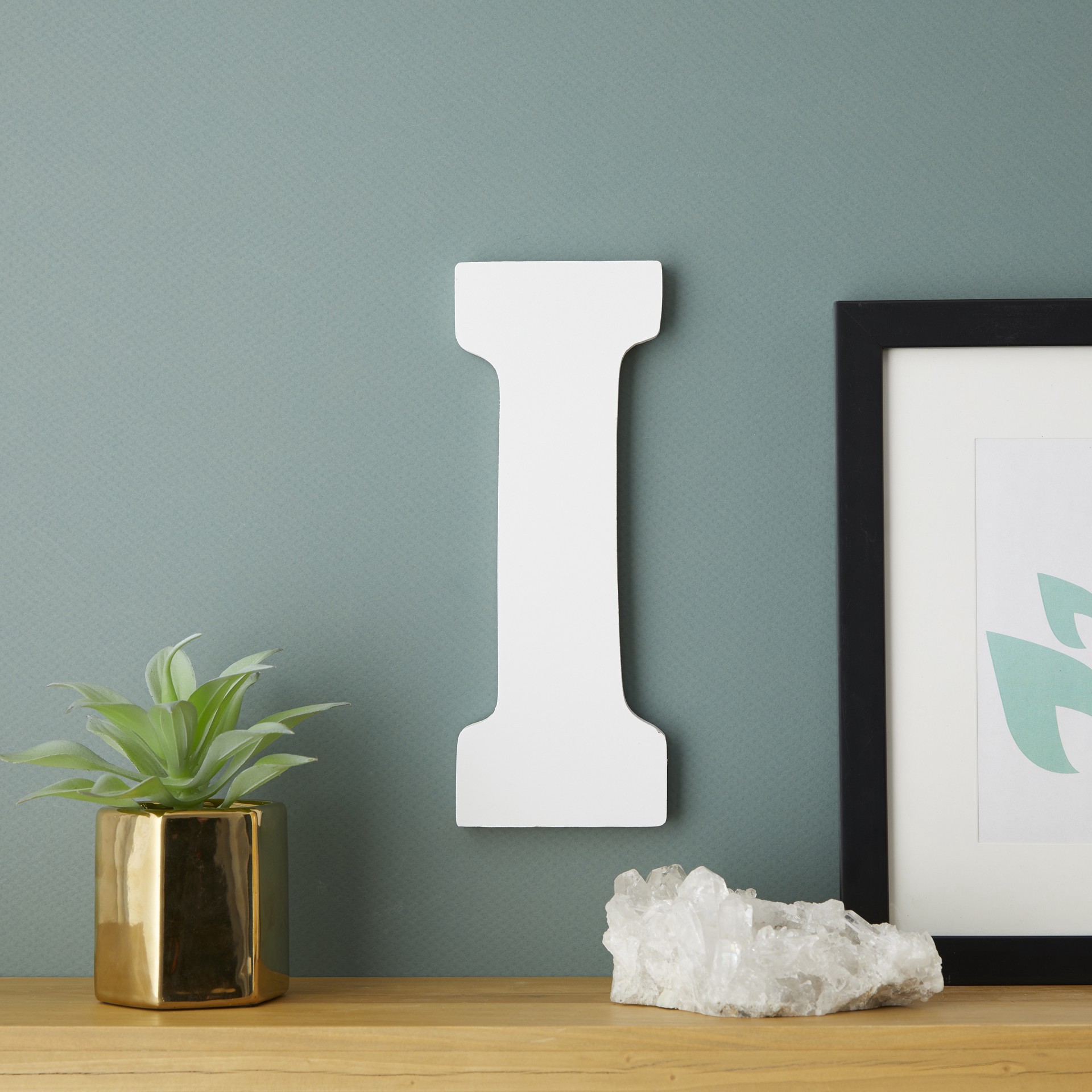 slide 3 of 3, 9" White Mdf Whimsy Letter By Make Market, 9 in