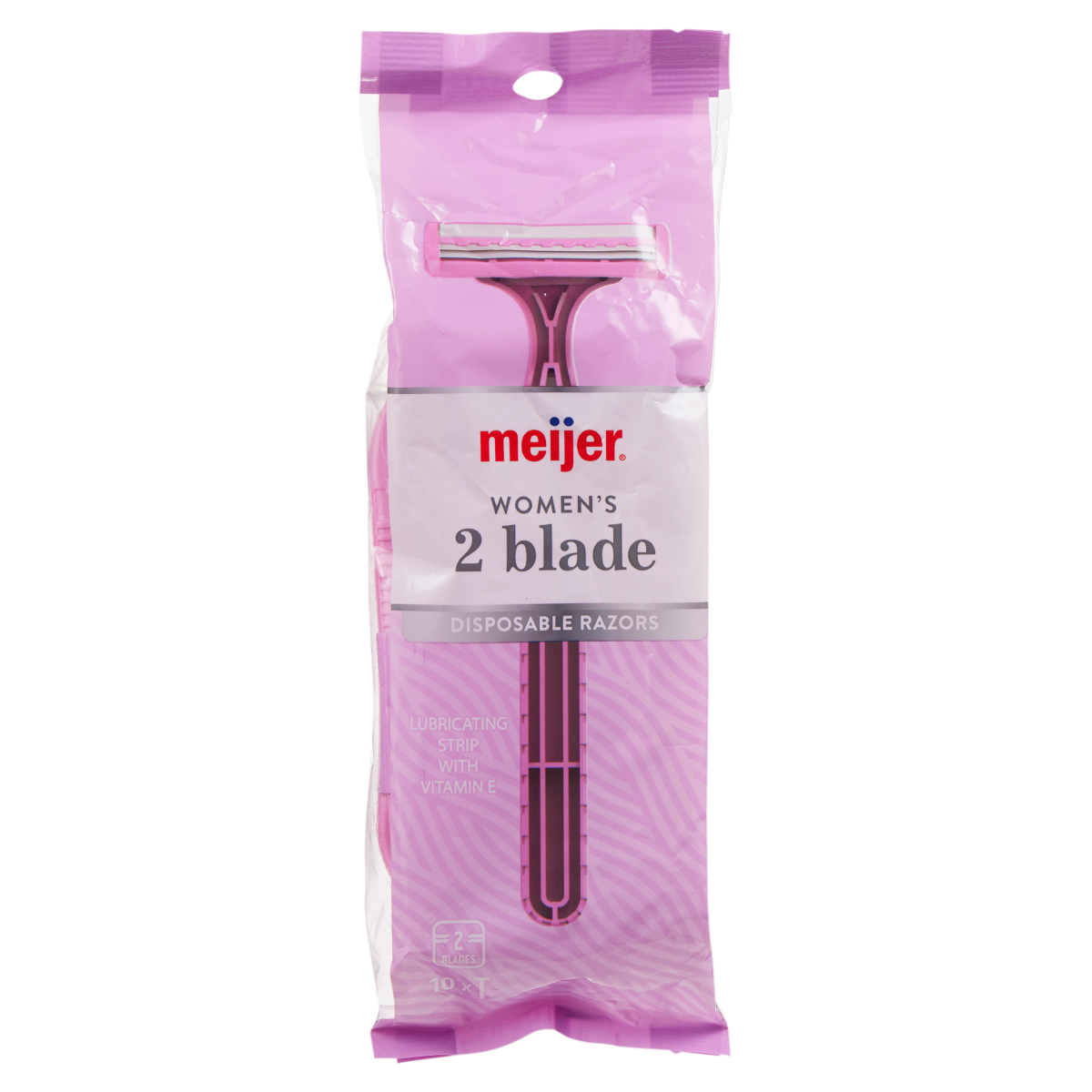 slide 1 of 29, Meijer Womens 2 Blade Dispo Razor, 10 ct