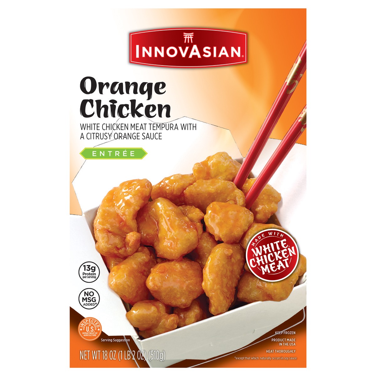 slide 6 of 9, InnovAsian Orange Chicken, 18 oz