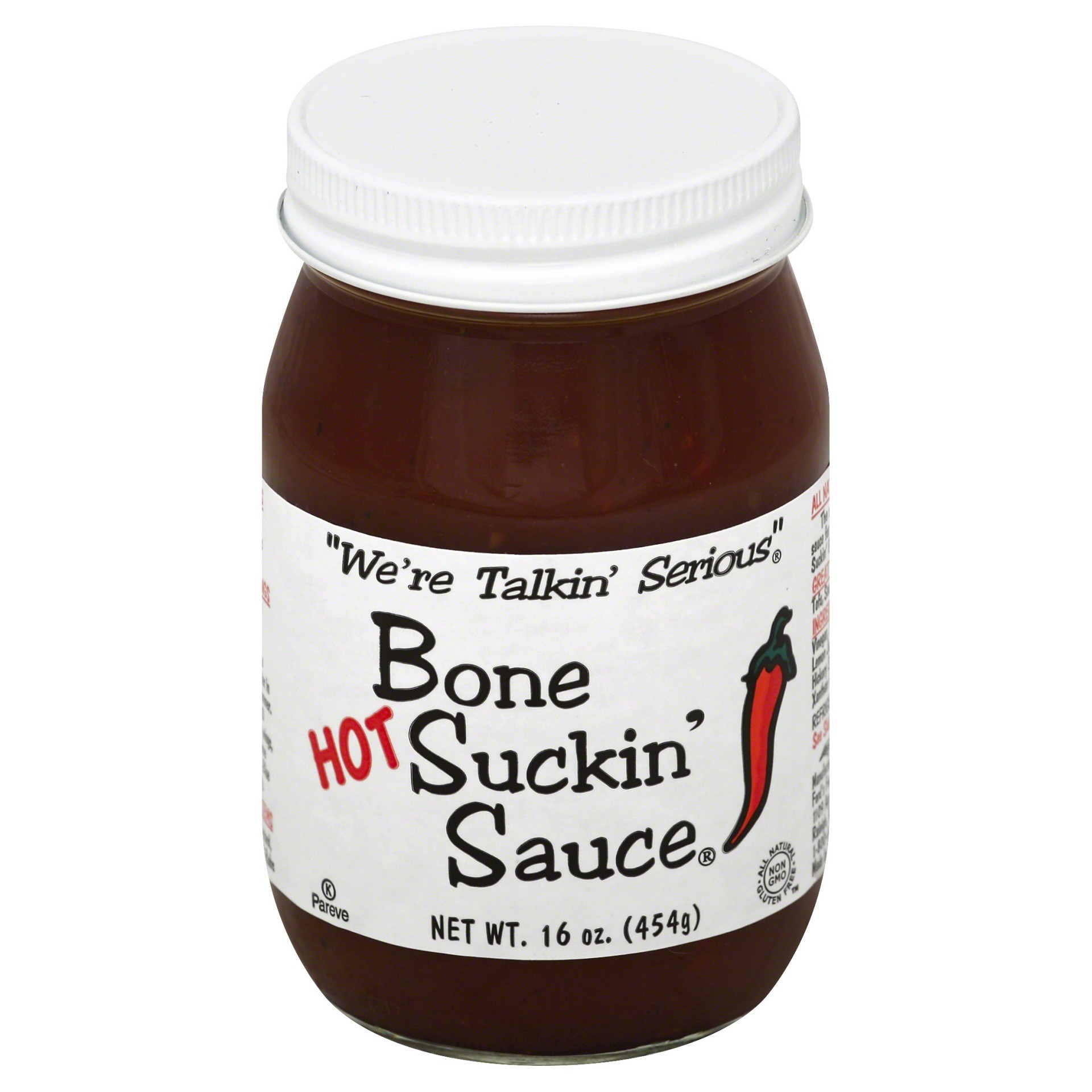 slide 1 of 3, Bone Suckin' Sauce Bone Suckin Sce Bbq Hot, 16 oz