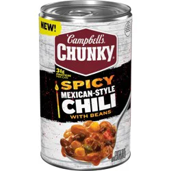 Campbell's Chunky Spicy Mexican-Style Chili With Beans, 19 oz Can