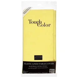 Touch of Color Mimosa 3-Ply Plastic-Lined Tablecover - 1 Each