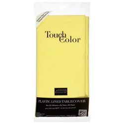 Touch of Color Mimosa 3-Ply Plastic-Lined Tablecover - 1 Each