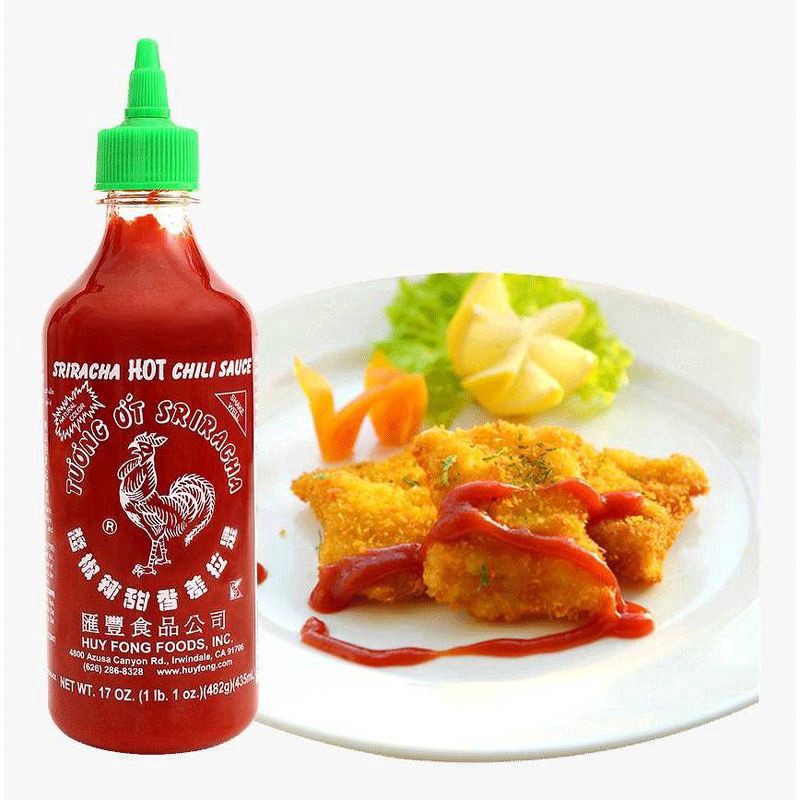 slide 3 of 3, Huy Fong Sriracha Chili Sauce Hot, 17 oz
