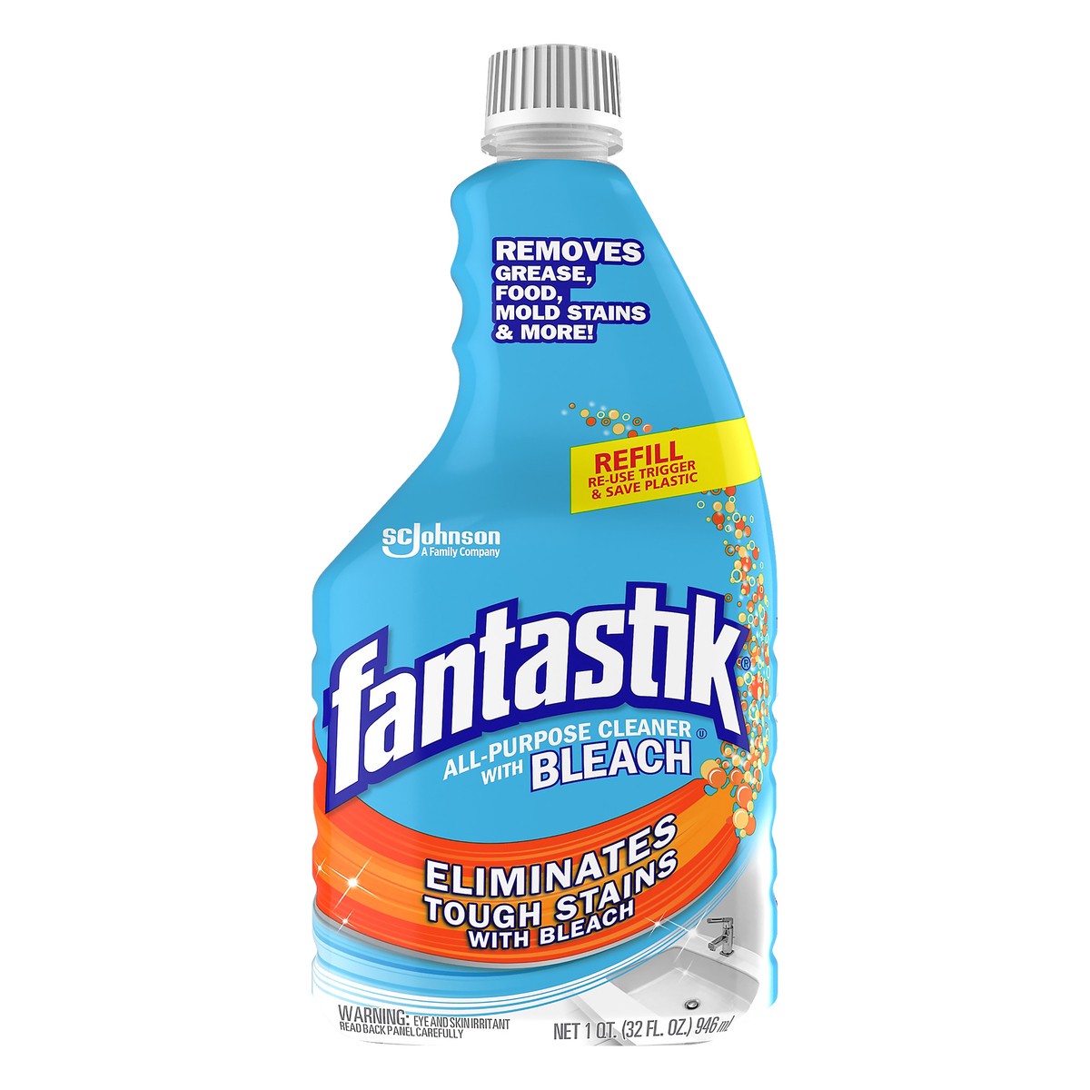 slide 3 of 5, Fantastik Cleaner with Bleach 1 qt, 32 oz