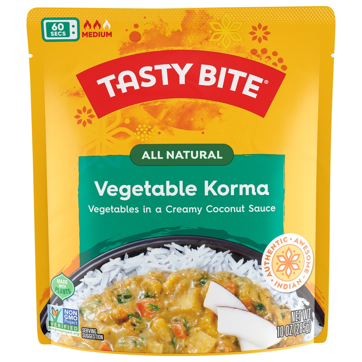 slide 1 of 3, Tasty Bite Indian Medium Vegetable Korma 10 oz, 10 oz