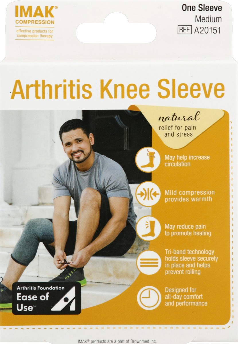 slide 4 of 6, IMAK Arthritis Knee Sleeve, 1 ct