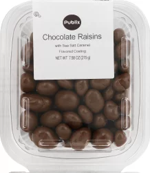Publix Chocolate Raisins with Sea Salt Caramel Flavored Coating