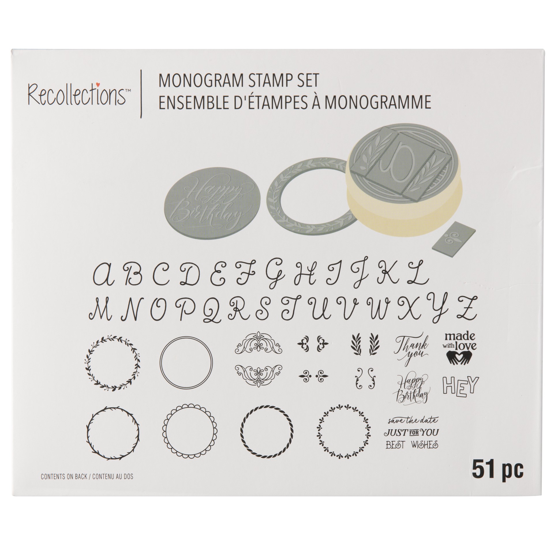 slide 5 of 6, Interchangeable Monogram Stamp Kit By Recollections, 4.5 in x 2.75 in x 1.25 in
