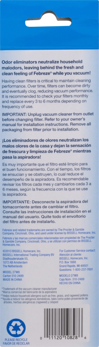 slide 9 of 9, Bissell Febreze Vacuum Filter Bissell Style 7 & 9, 1 ct