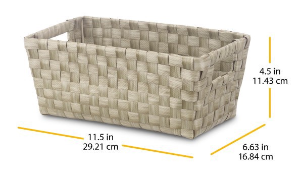 slide 2 of 13, Whitmor Resin Strap Shelf Tote Small 1 ea, 1 ct