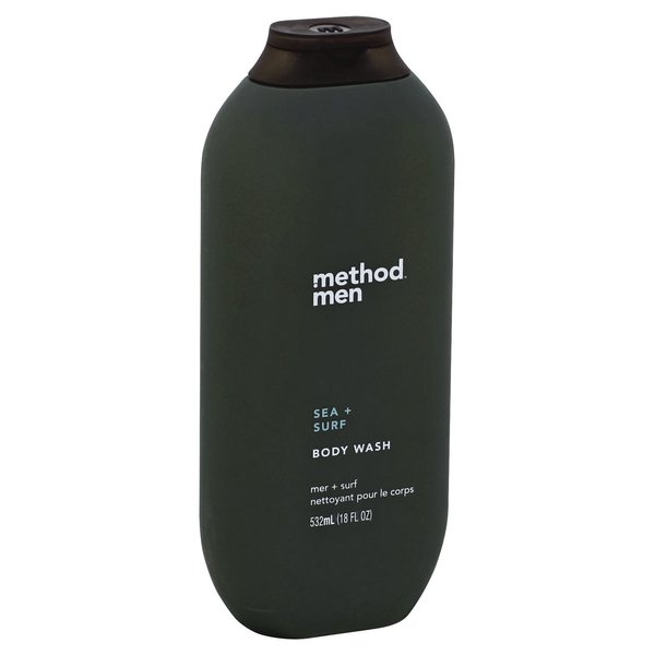 slide 1 of 1, method Body Wash, Sea + Surf, Men, 18 oz