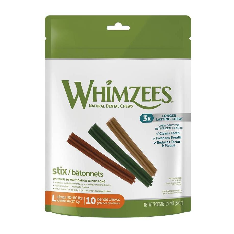 slide 1 of 1, Whimzees Stix Value Bag Large, 21.2 oz