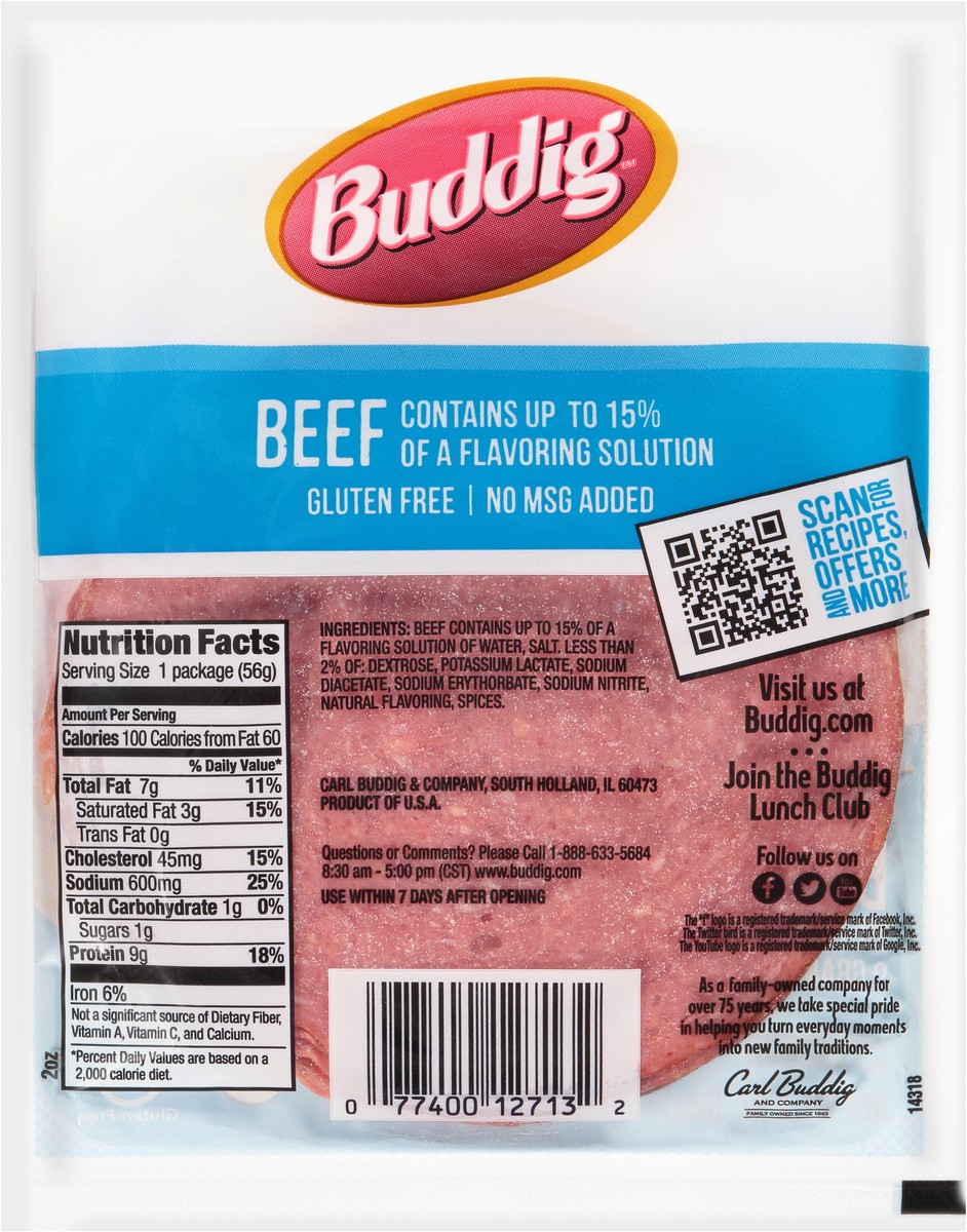 slide 3 of 7, Buddig Original Beef, 2 oz, 2 oz