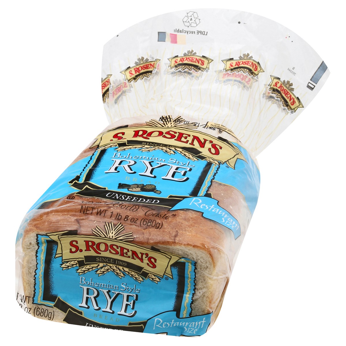 slide 7 of 9, S. Rosen's Bohemian Style Rye, Unseeded, 24oz, 24 oz