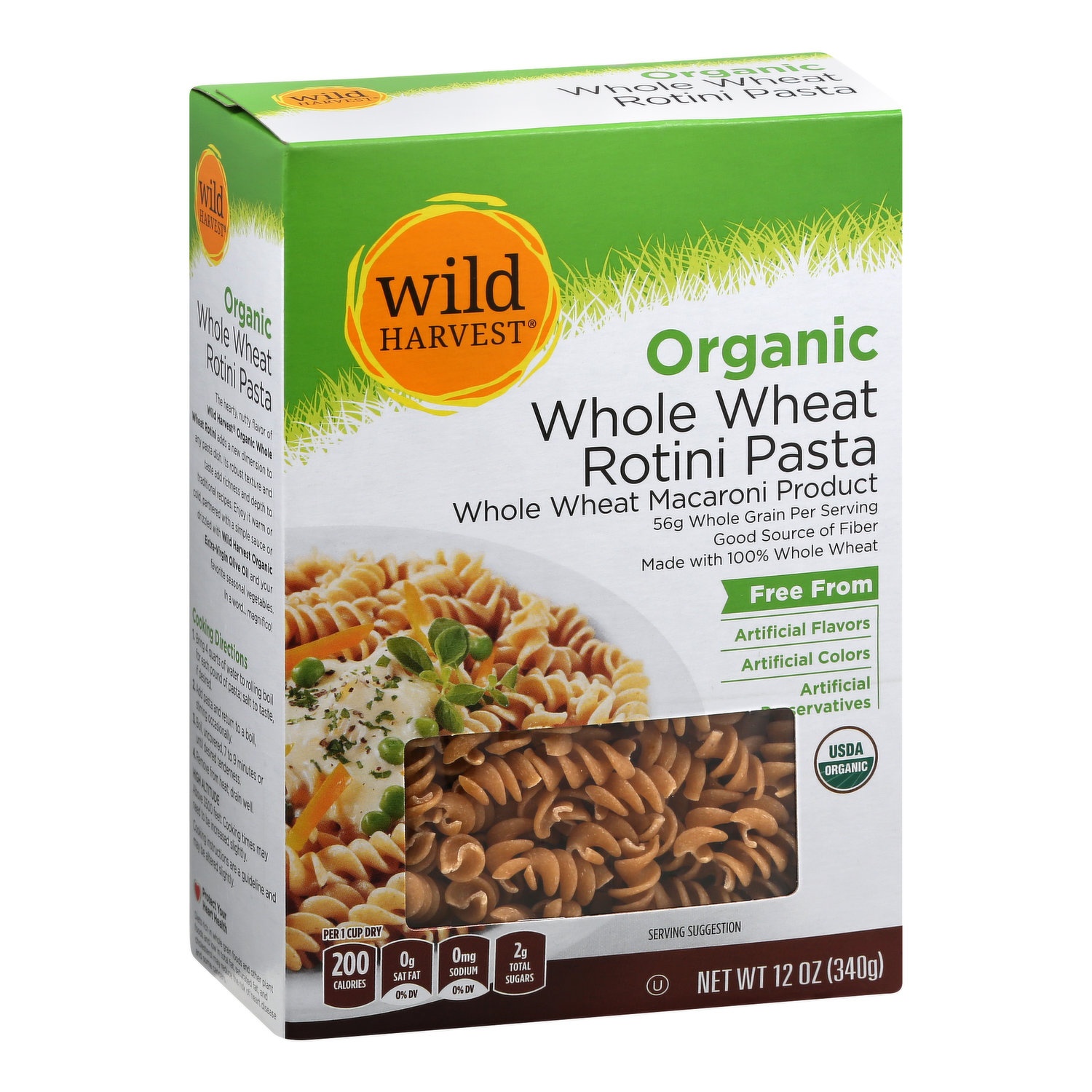 slide 1 of 1, Wild Harvest Wild Harv Whole Wheat Rotini Organic, 12 oz