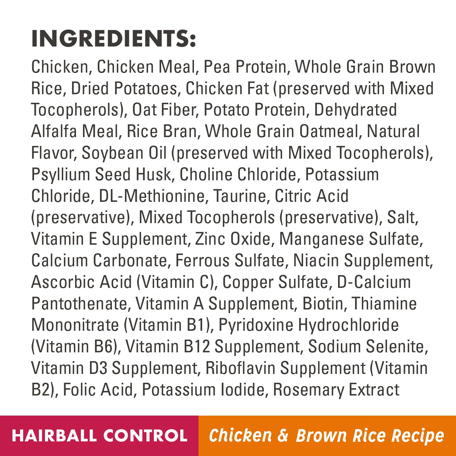 slide 3 of 4, Nutro Wholesome Essentials 1+ Years Adult Hairball Control Chicken & Brown Rice Recipe Cat Food 5 lb, 5 lb