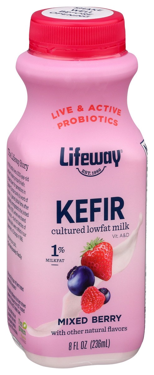 slide 9 of 9, Lifeway Mixed Berry Kefir, 8 oz