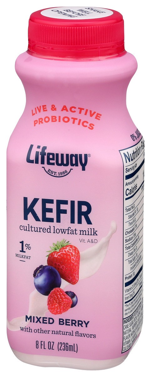 slide 5 of 9, Lifeway Mixed Berry Kefir, 8 oz