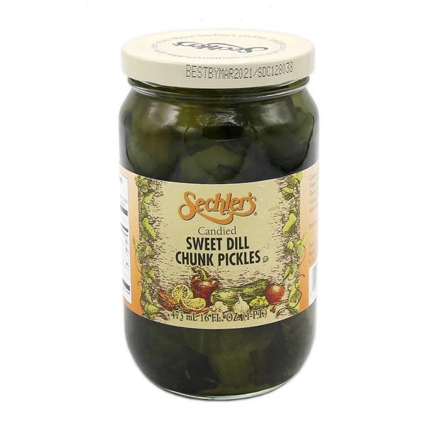 slide 1 of 2, Sechler's Pickles 16 oz, 16 oz