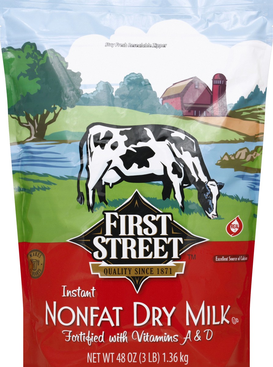 slide 2 of 6, First Street Non Fat Dry Milk, 3 lb