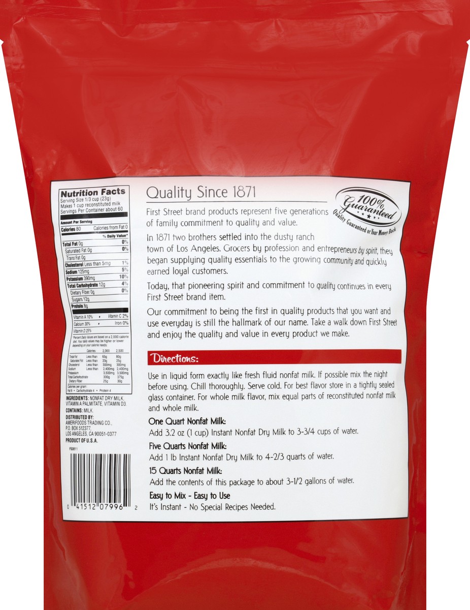 slide 4 of 6, First Street Non Fat Dry Milk, 3 lb