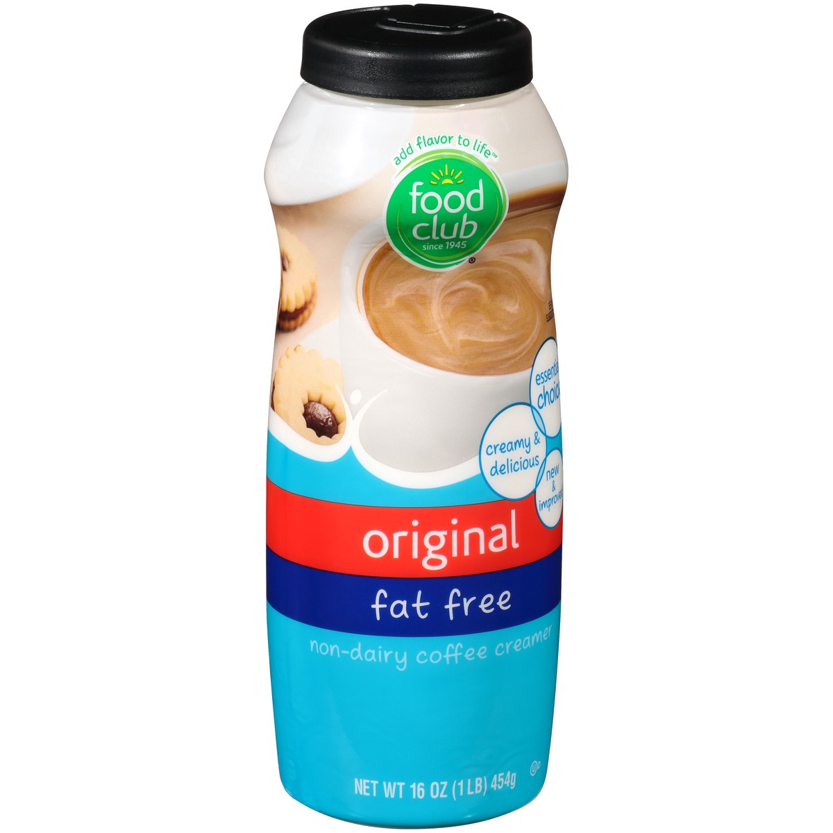 slide 2 of 10, Food Club Original Fat Free Non-Dairy Coffee Creamer, 16 oz