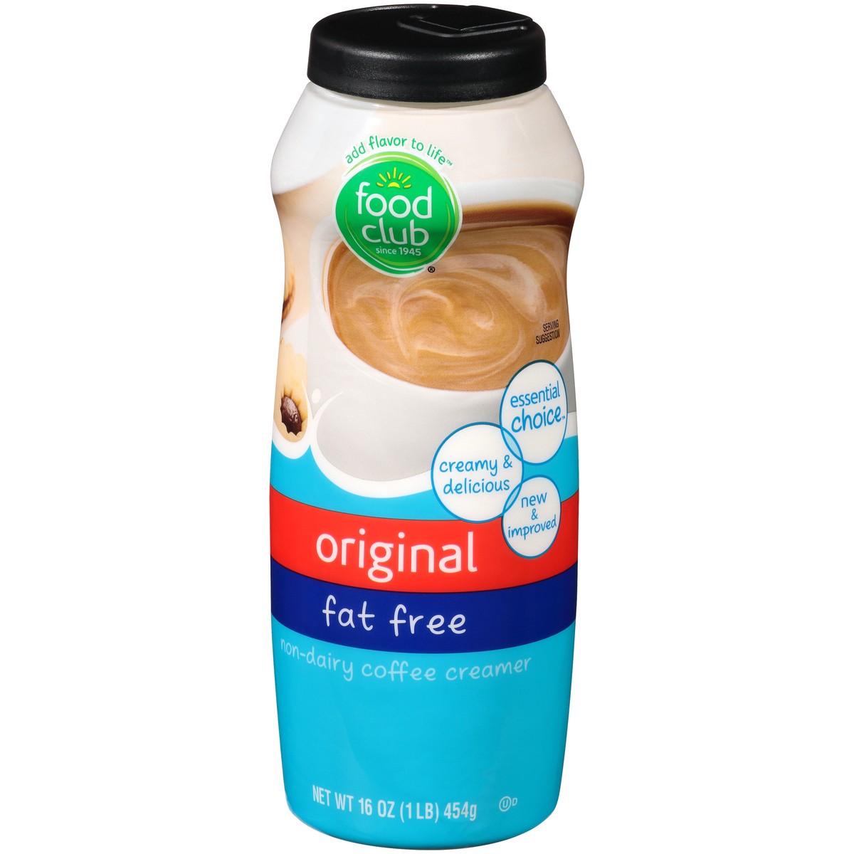 slide 3 of 10, Food Club Original Fat Free Non-Dairy Coffee Creamer, 16 oz