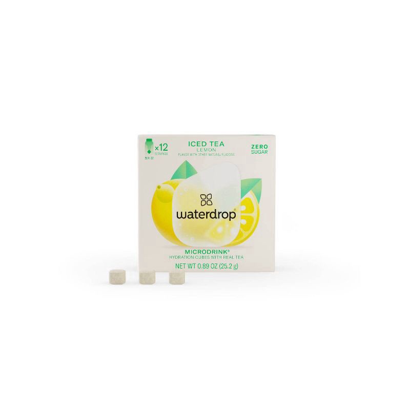 slide 2 of 6, Waterdrop Microdrink Zero Sugar Iced Tea Lemon Hydration Cubes with Real Tea 0.89 oz, 0.89 oz